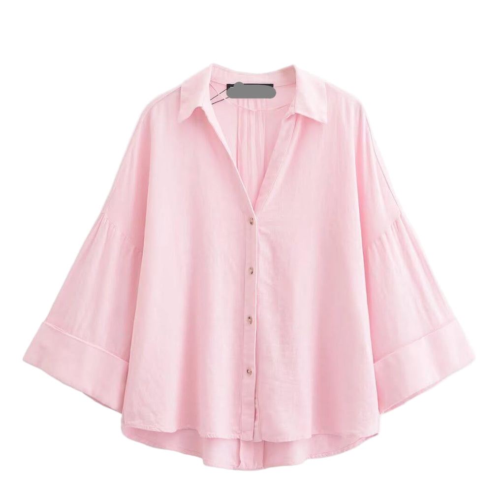 Pink blouse on a white background
