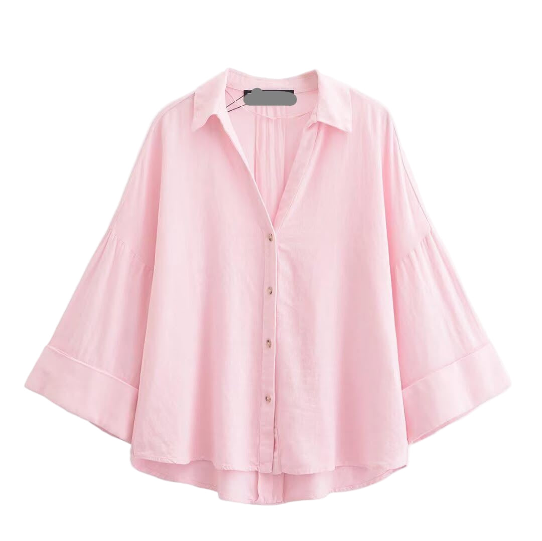 Pink blouse on a white background