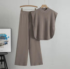 High neck sleeveless top and pant set