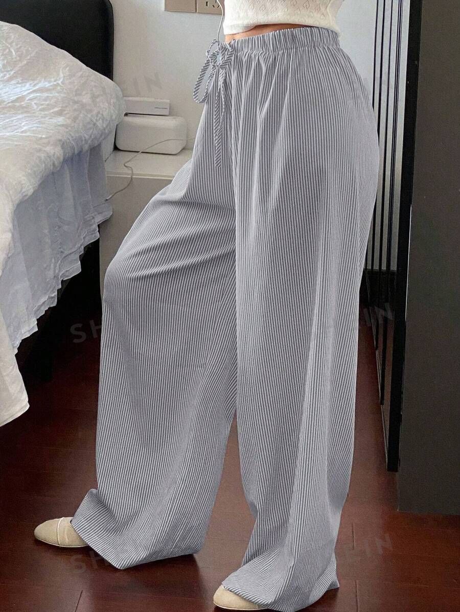 Linen lines baggy pants