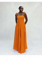 Long dress sleeveless front split