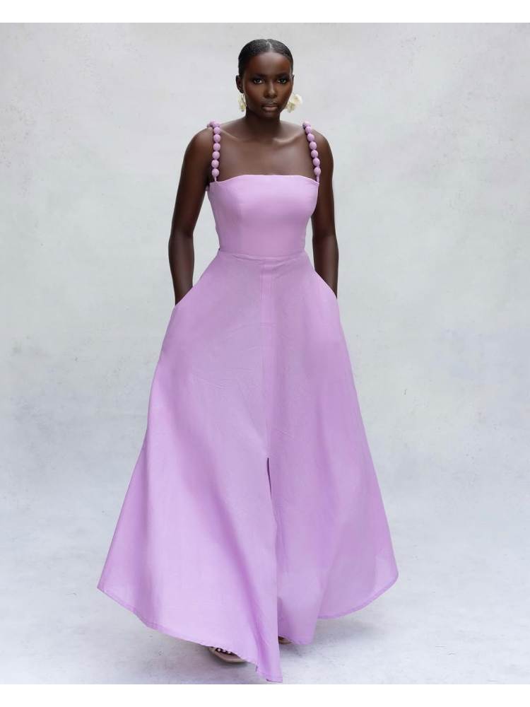 Long dress sleeveless front split