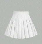 Plisse spread mini skirt