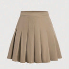 Plisse spread mini skirt
