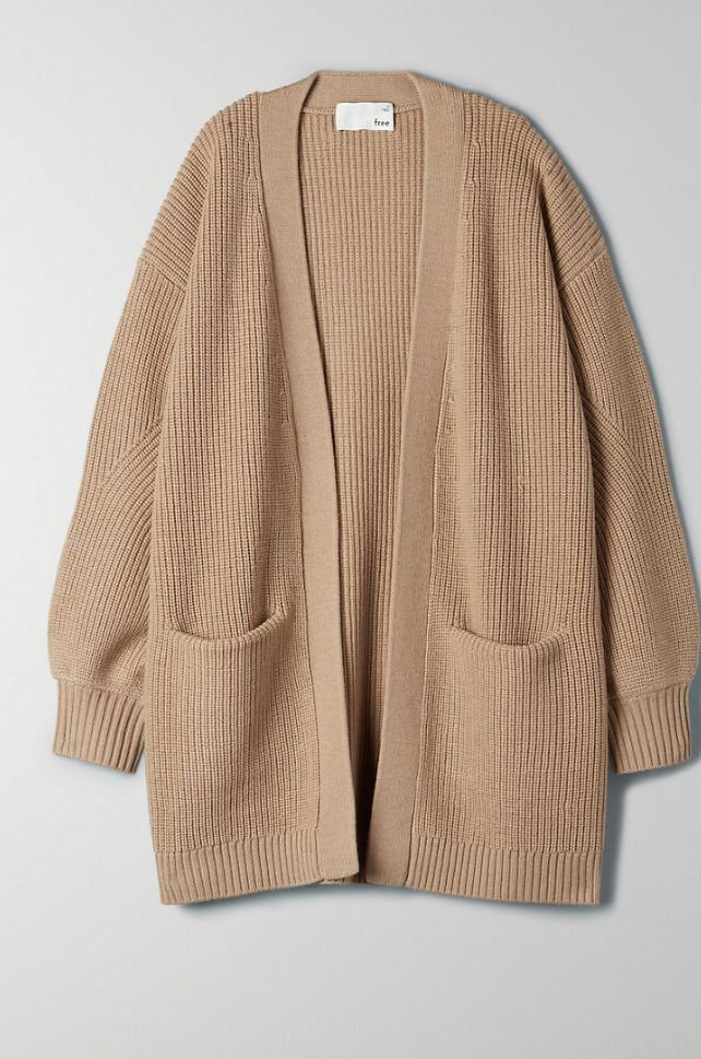 Long sleeve buttonless cardigans