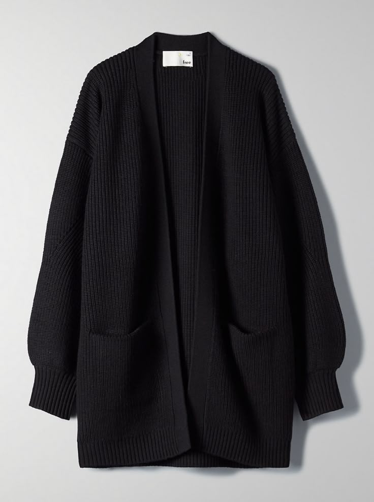 Long sleeve buttonless cardigans