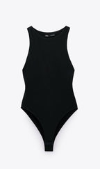 Sleeveless bodysuit small straps