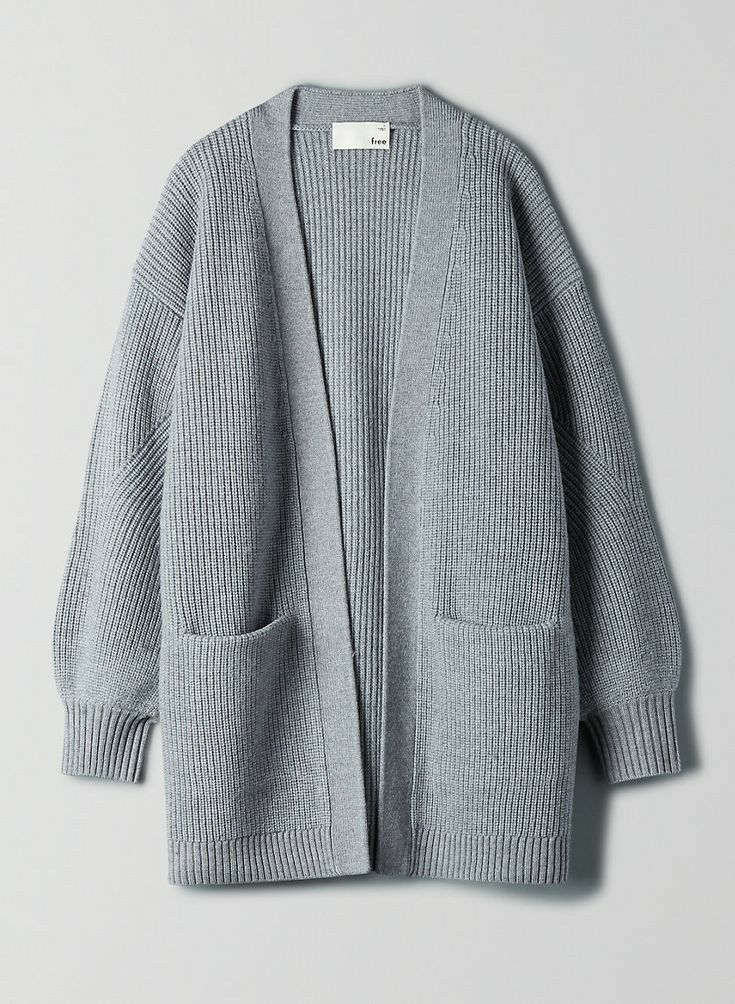 Long sleeve buttonless cardigans