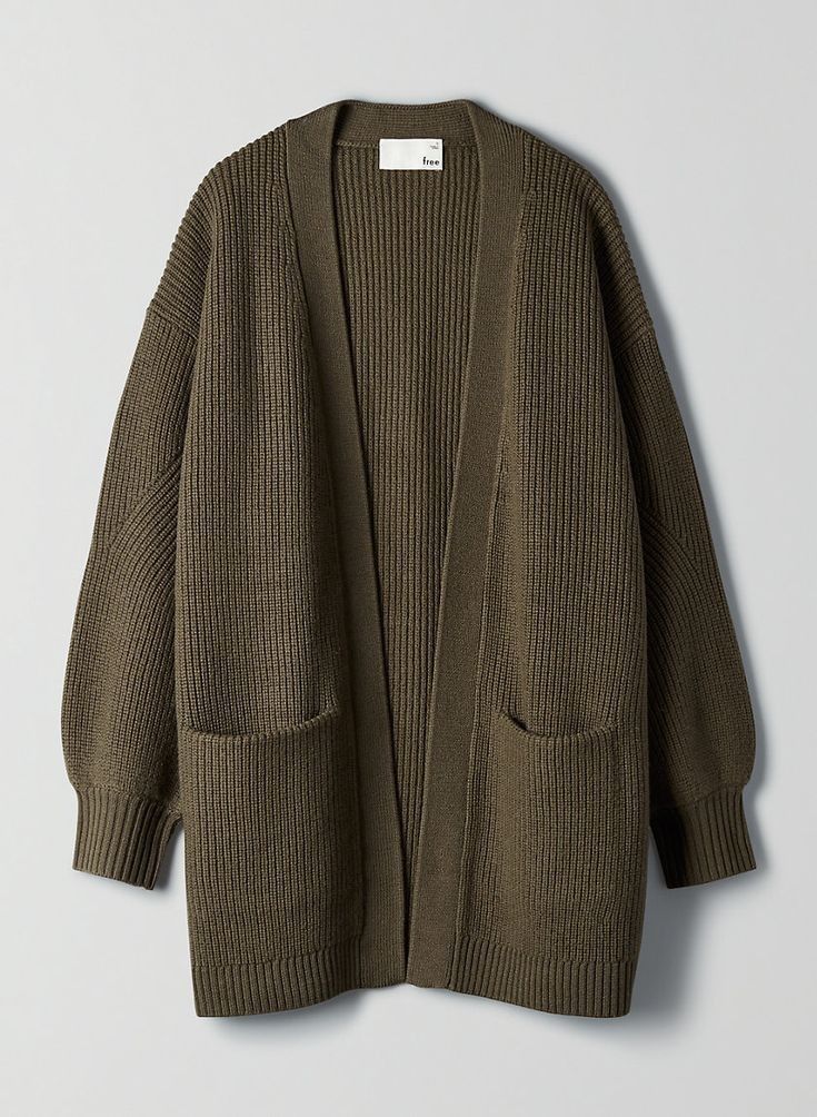 Long sleeve buttonless cardigans