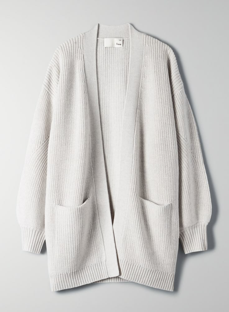 Long sleeve buttonless cardigans