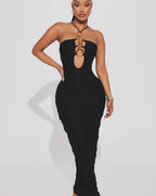 Strapless maxi rings dress