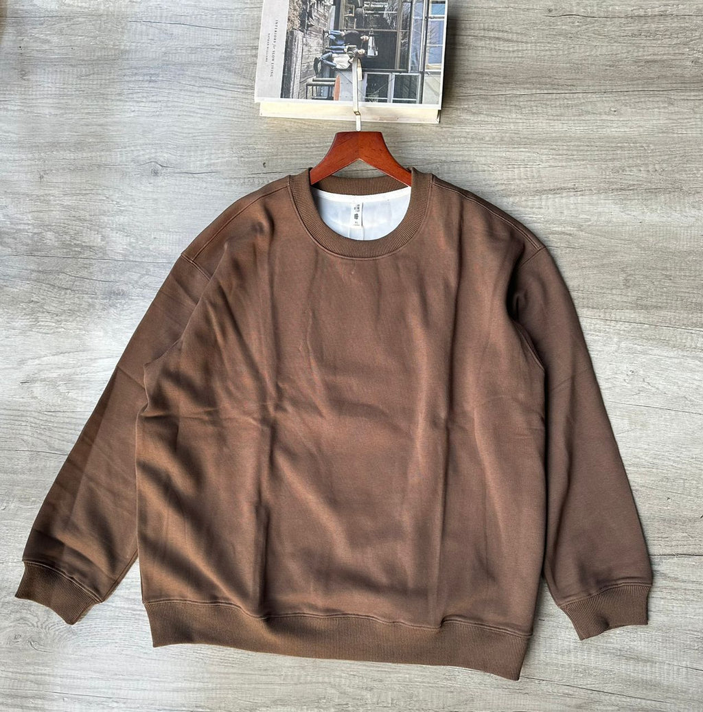 Crewneck plain sweatshirt