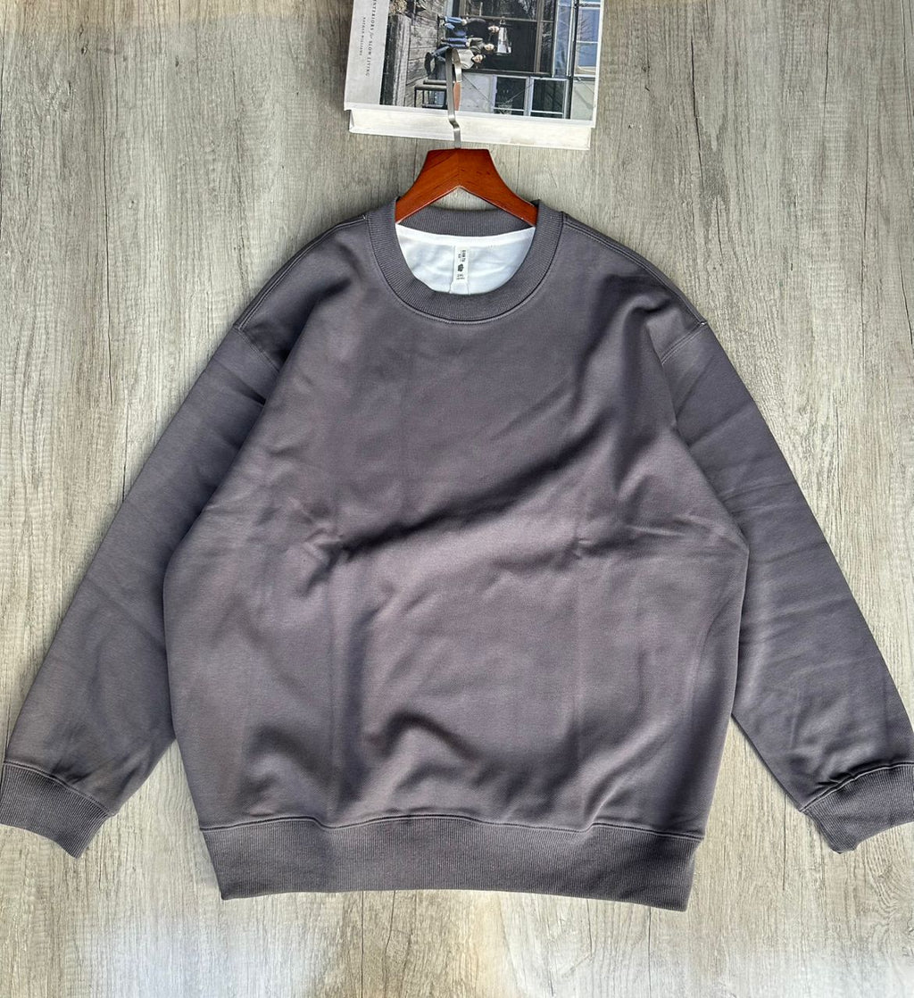 Crewneck plain sweatshirt