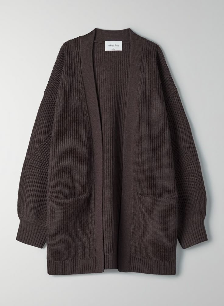 Long sleeve buttonless cardigans