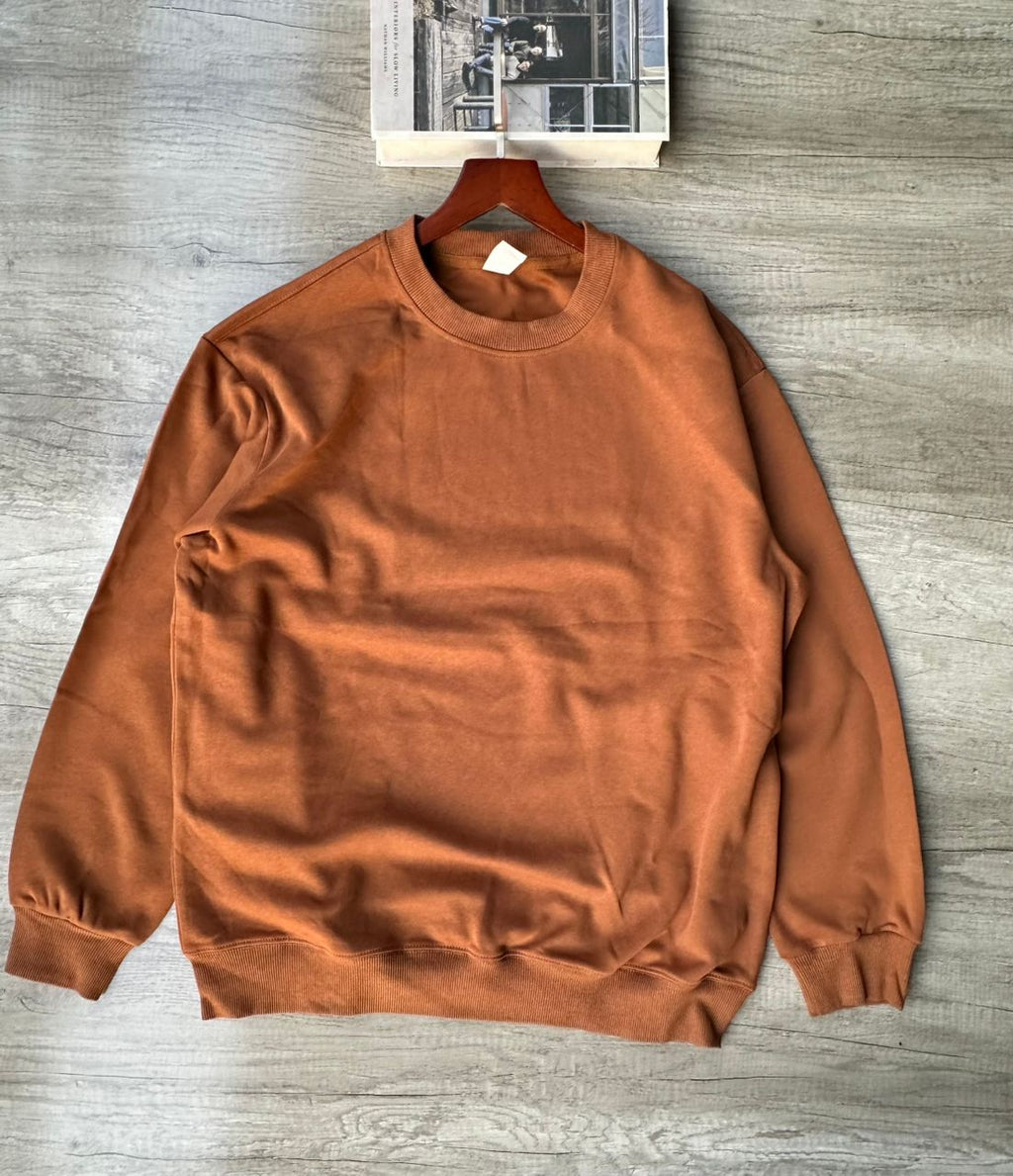 Crewneck plain sweatshirt